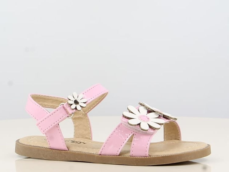 Picture of B142400 GIRLS SANDALS PINK WITH SIDE FLOWER